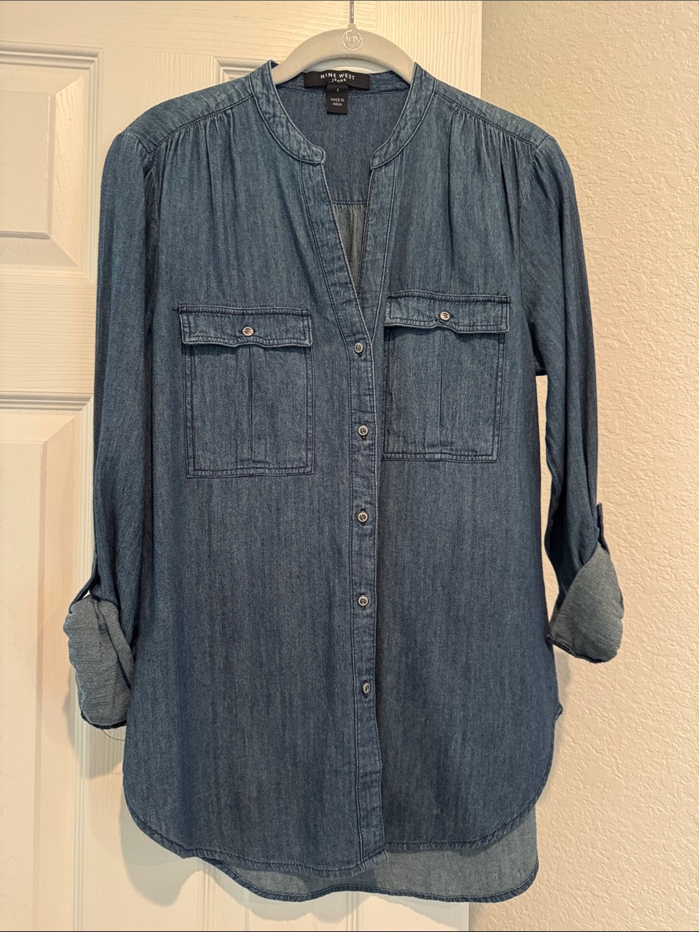 Long sleeve denim shirt